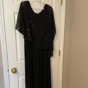 Black Asymmetric Evening Gown